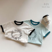 子供服　90~130cm　キッズTシャツ　英文字T　男女兼用　韓国キッズ服