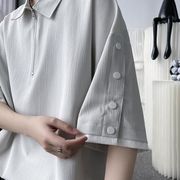 2022春夏新作 メンズ 男 カジュアル 半袖 ポロシャツ トップス Tシャツ インナー 2色 M-2XL