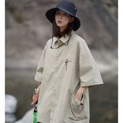 【予約223204】大きいサイズ春夏新作 韓国 レディース ファッション  カーゴ ポロシャツ LL-4L
