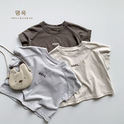 2024新作 韓国風  ベビー服  子供服 男の子  半袖  トップスTシャツ3色  80-130cm