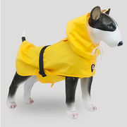 ペットレインコートイエローレッド防水厚手の素材ペット犬服服猫大型、中型、小型犬
