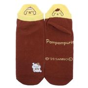 【靴下】ポムポムプリン 刺繍ヒールソックス レディース フレンズ