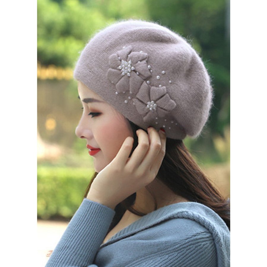帽子 レディース ベレー帽 フェルトニットキャップ 女性用 秋 冬 防寒対策帽子