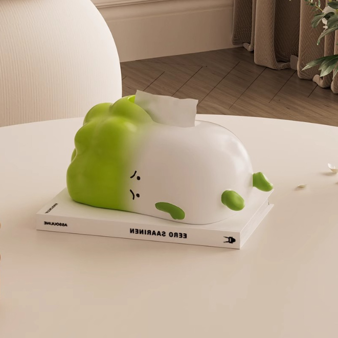 キャラクター風ティッシュボックス ユニーク ティッシュケース 白菜 キャラクター 置物 ティッシュ