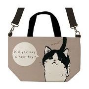 愛くるしい猫のイラストバッグ！猫ミニトートバッグ