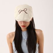 帽子　ハンチング　刺繍　春夏　レディース　韓国ファッション　リボン　デザイン　バレエコア