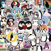 50枚/セット 新作 かわいい ペンギンのステッカー ペンギン雑貨 装飾品 防水 手帳用シール ペンギンラベル