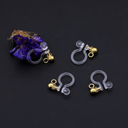 diyピアスホールなしu形樹脂イヤリングステルスブーム透明ストラップ耳輪