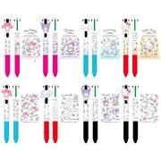 【8月下旬予定】サンリオキャラクターズ マスコット付き4色ボールペン什器付きセット 8種×5本/計40本