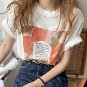 【2024夏新作】韓国風レディース服　夏 半袖Tシャツ トップス カジュアル シンプル おしゃれ 綺麗め