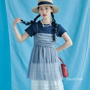 キャミソールワンピース　レイヤード　春夏　レディース　韓国ファッション　デザイン