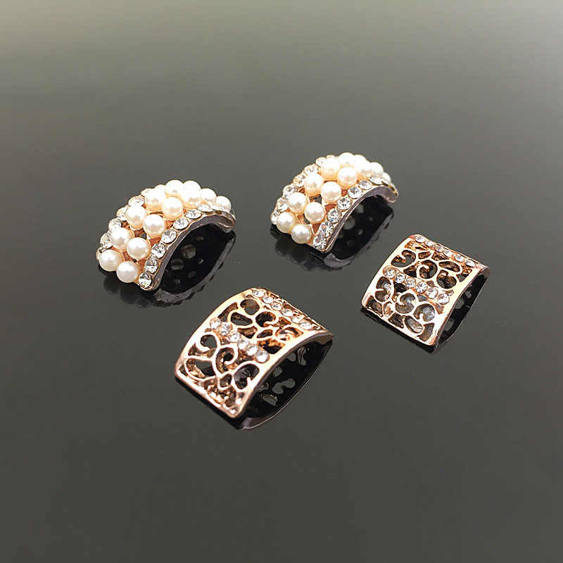 カーブパーツ 金色 キラキラ ストーン パール リボン センターパーツ アーチ 型 金具 アクセサリーパーツ