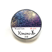 【新登場！安心の日本製！和紙マスキングテープ Kimono美シリーズ/金箔！】 糸菊 25mm