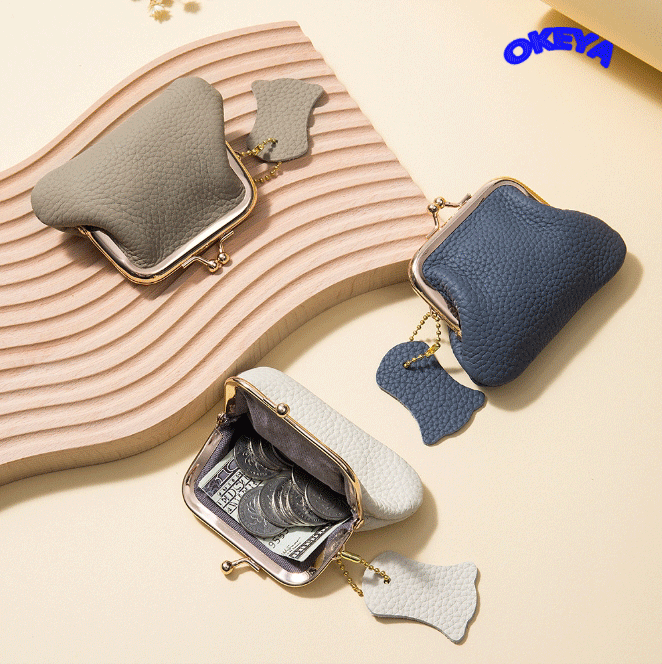 コインケース 小銭入れ がま口財布 本革 ミニ財布 ギフト プレゼント サイフ 牛本革 可愛い 6色展開