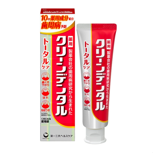 海外大人気★第一三共ヘルスケア クリーンデンタル トータルケア 100g 歯磨き粉【医薬部外品】