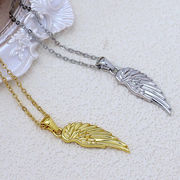 ネックレス 天使の羽ステンレス チェーン アクセサリー  サージカルステンレス ネックレス  韓国 2024新作