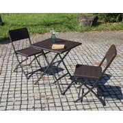 テーブル&チェア 3点セット BR 木目調