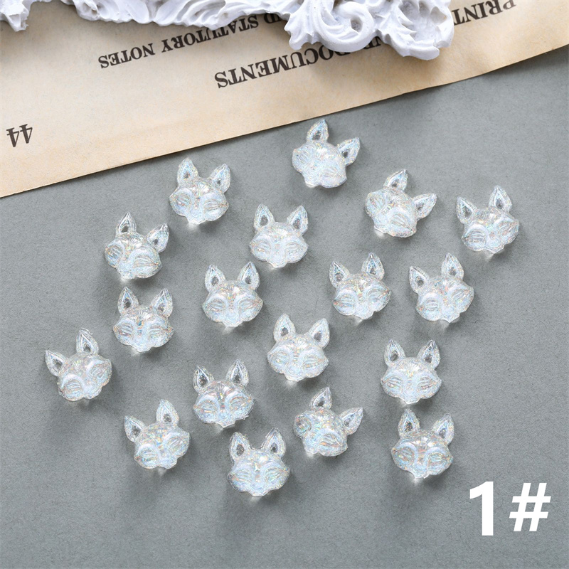 キツネ ネイルパーツ 20個入り ネイルステッカー ネイルアート ネイル