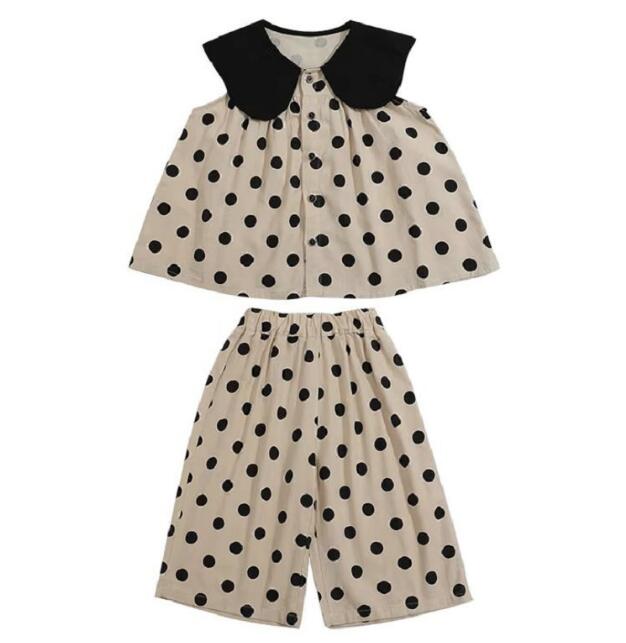 2024」☆子供服☆トップス+ズボン☆セットアップ☆水玉☆韓国風