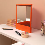 2024AW新品早割  鏡  グルーミング鏡 卓上両面鏡 左右反転なし ミラー リバーサルミラー 左右反転鏡