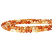 カーネリアン【ダイヤカット】6mm【天然石 ビーズ パワーストーン】