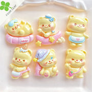 熊 アクセサリーパーツ デコパーツ 髪飾り ハンドメイド 貼り付けパーツ ペンダント DIY素材