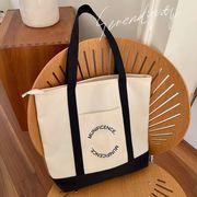 トートバッグ　エコバッグ　帆布バッグ　大容量　韓国ファッション