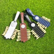 ゴルフ用品 ゴルフ スパイク ストレージ レザー ケース スポーツ アクセサリー