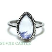 ☆一点物☆【リング】デュモルチライトインクォーツ (7A) しずく型 No.01