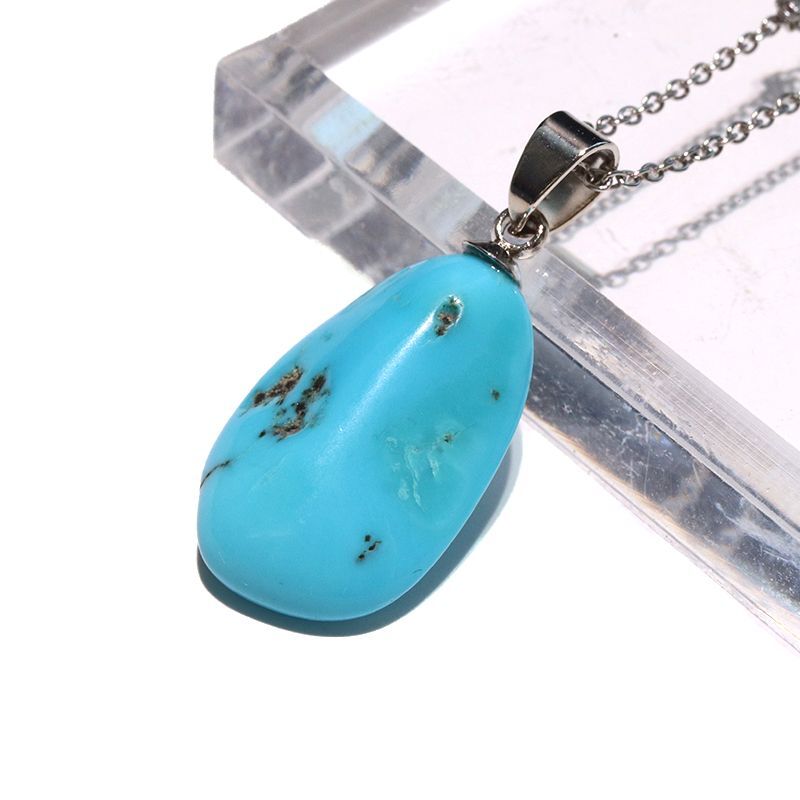 【 Turquoise 】 アリゾナ産 ターコイズ ネックレス 天然 産地仕入れ商品 pt 925 2 厄除け・護身・旅のお守り高品質アリゾナ産ターコイズ ペンダント