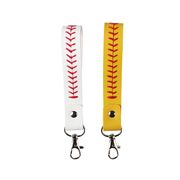 2色　手縫い　野球柄のレザーキーホルダー　野球キーホルダー　キーチェーン　野球記念品　ベースボール