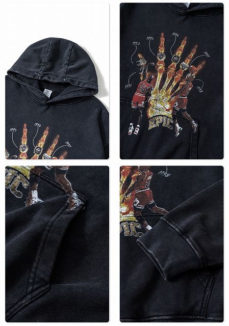 VETEMENTS◆17AW/Misplaced Skull Print Hoodie/XS/コットン/BLK メンズファッション 生地420ｇ 裏パイル パーカー 男女兼用 ストリート