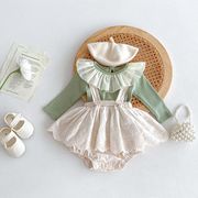 ins 春新作　ベビー服　レース　サロペット　ロンパース　可愛い　おしゃれ　女の子　出産祝い　子供服
