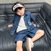2024夏新作  ベビー服 韓国風子供服 男の子  半袖  トップス+ショートズボン  2点セット90cm--150cm