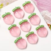 桃 ピーチ もも 果物 クリア 透明感 くだもの 樹脂パーツ デコパーツ DIYパーツ 手芸 ハンドメイド