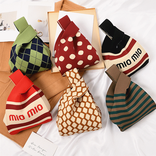 バッグ ニット トートバッグ エコバッグ ハンドバッグ ニットバッグ レディース 大容量 可愛い