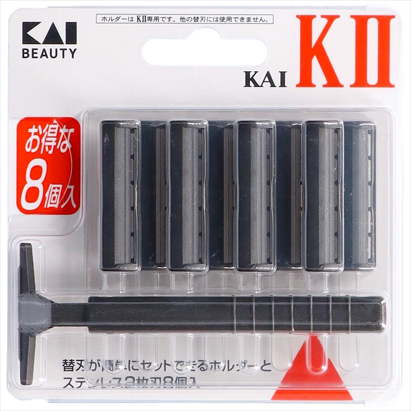 K2-8B KAI-K2替刃8コ付 【 貝印 】 【 男性用カミソリ 】