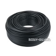 同軸　映像・電源一体型ケーブル(シールド入り)　200m　両端コネクタなし　ブラック