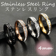 2024★リング★4mmステンレスリング アクセサリー大人の美しさ シンプル 可愛いンリング