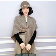 イメージ通りでした 通勤する ニットショール 秋冬 保温 毛糸で首を囲む 暖かい 厚手 革バックル