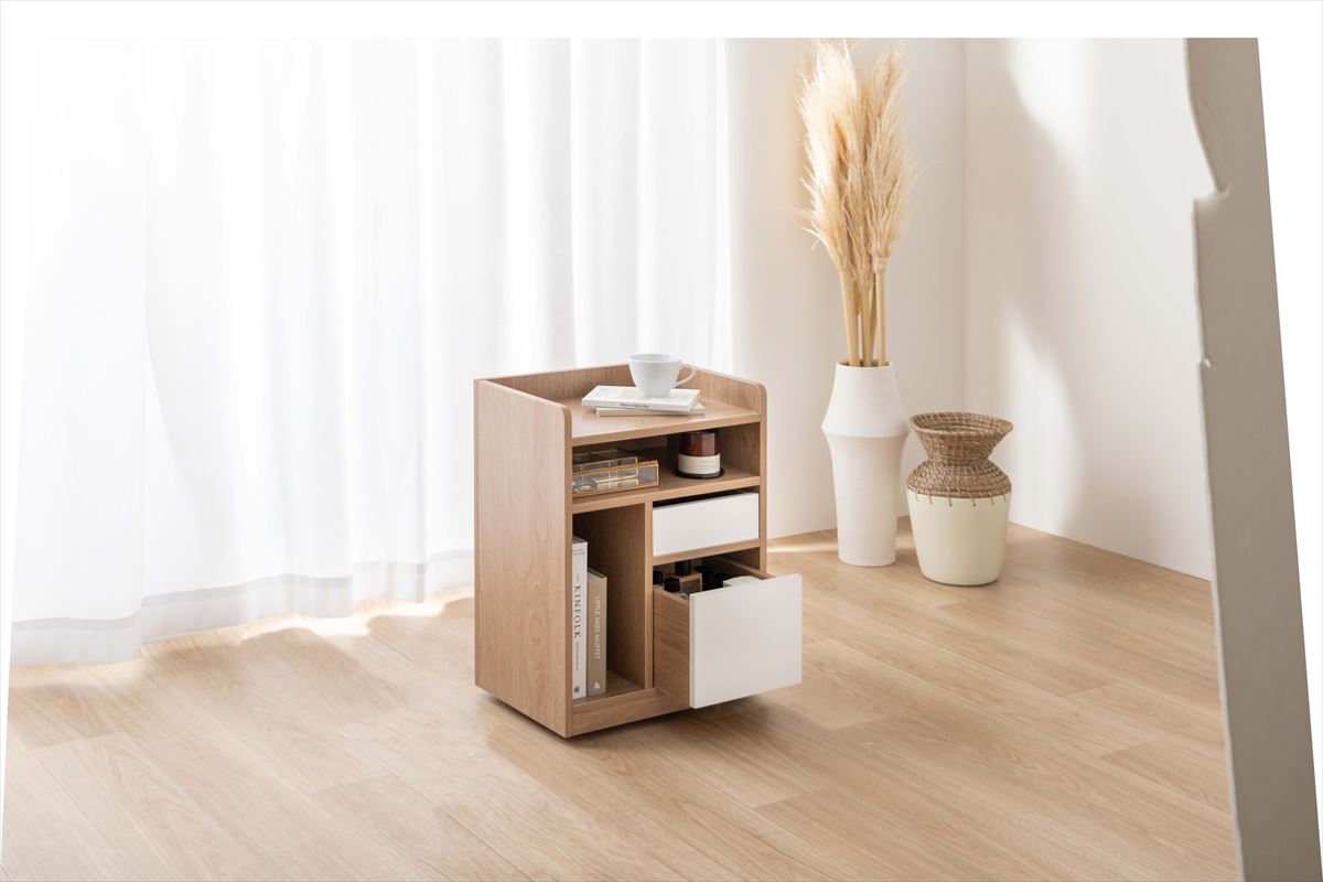 幅42cm】Piilo キャスター付き収納ワゴン ホワイト 【公式通販】