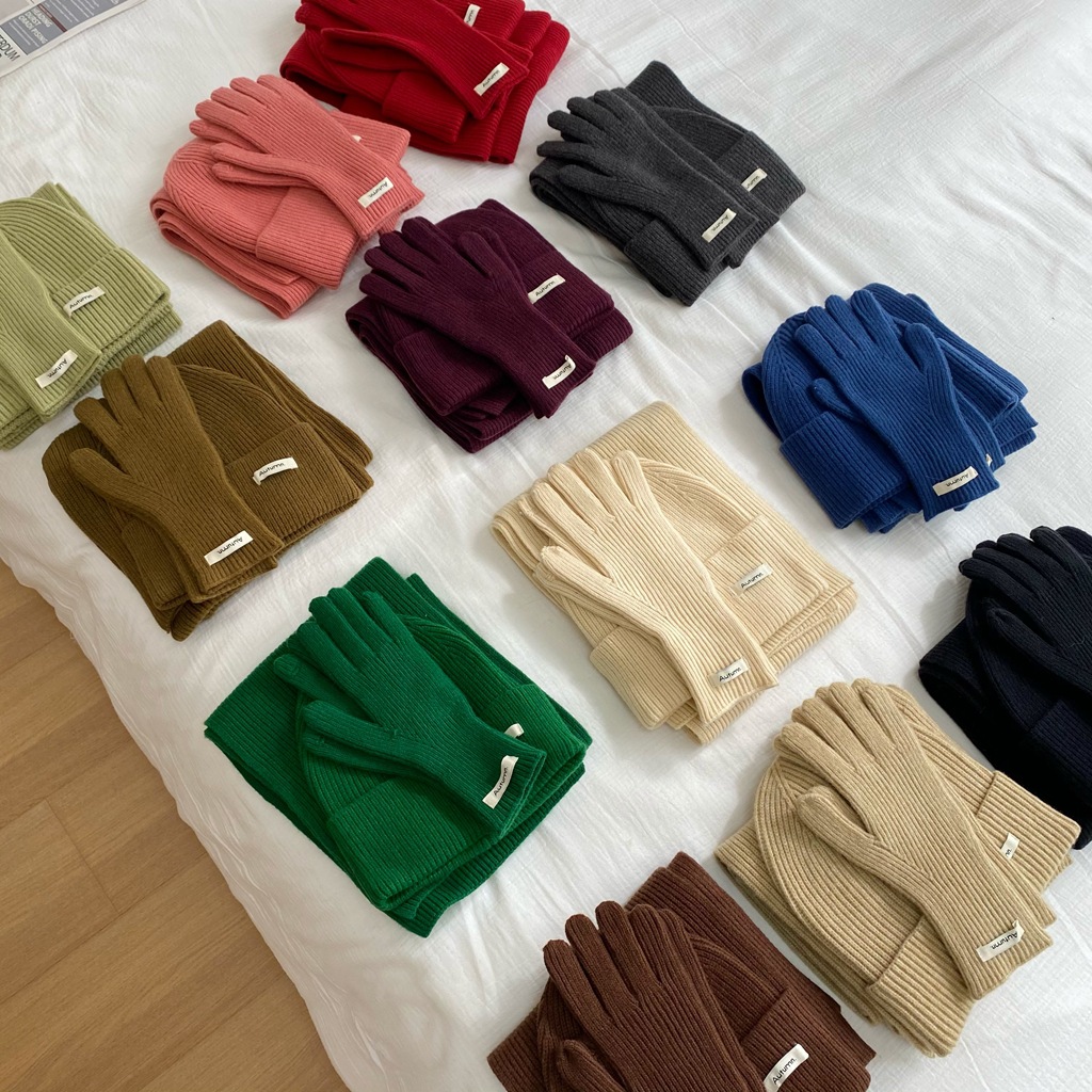 新品 帽子 マフラー 手袋 3点セット メンズ レディース チャン