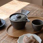 小田陶器 すずめ茶器-suzume chaki- 急須 (茶こし付き) 墨[美濃焼]