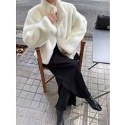 暖冬は必須だ秋冬 新品  毛皮アウター 毛皮コート タートルネック ミンクコート 暖かい  コート