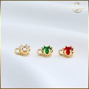 ダイヤ チャーム カン付き  DIYパーツ 手芸 基礎金具 アクセサリーパーツ ハンドメイド