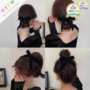 ベロア リボンシュシュ ヘアゴム 髪飾り ヘアアクセサリー 髪留め ファッション 上品