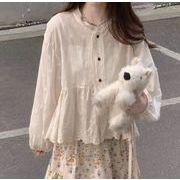 長袖トップス 切り替え 体型カバー 着痩せ カジュアル