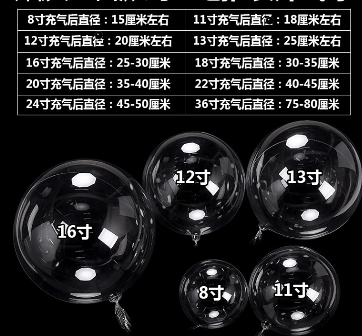 透明バルーン 風船 ボボバルーン アクアバルーン ヘリウム