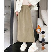 【日本倉庫即納】 裏起毛ロングスカート秋冬スカート2タイプ