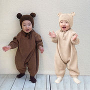 ★BaBy★　ベビーカバーオール　66~90cm　男女兼用　ニットオールインワン　韓国ベビー服